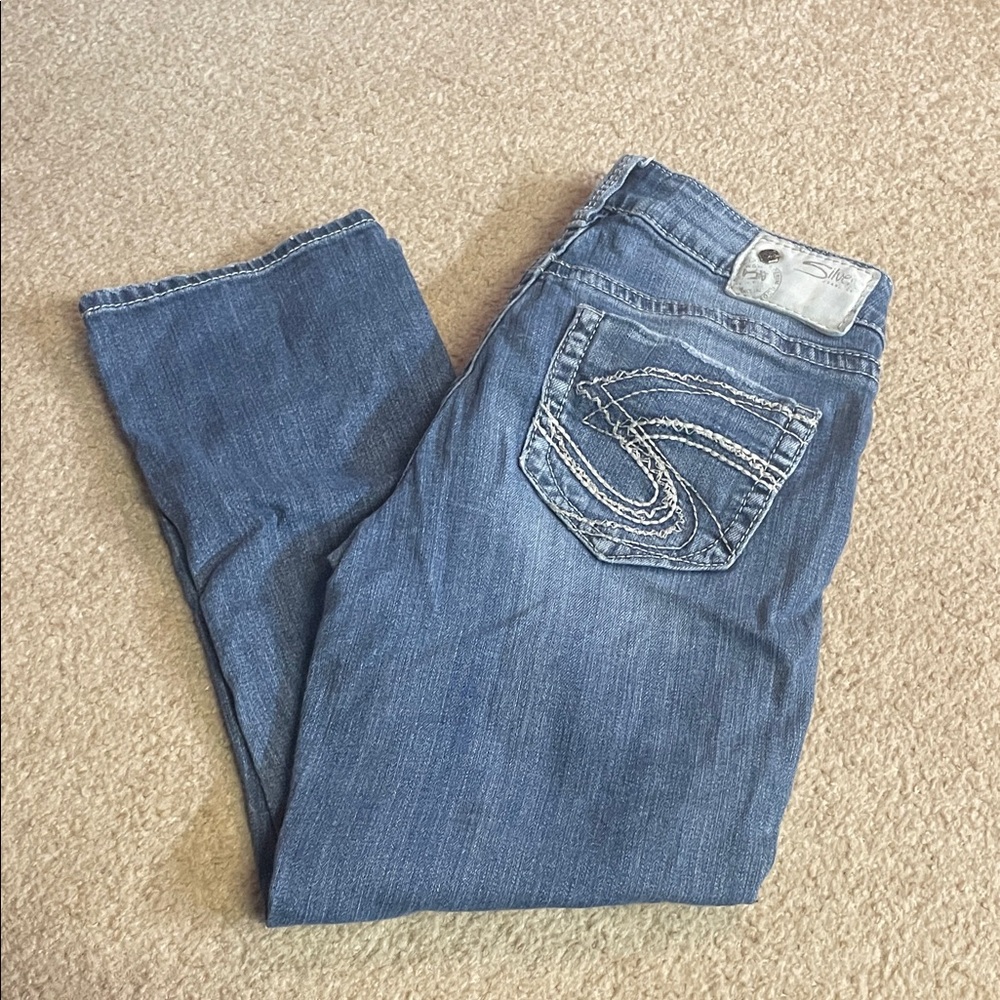 Silver Jeans Aiko Women's Classic Blue Capris